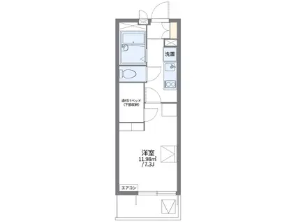 レオパレスハレ マレコ(1K/3階)の間取り写真