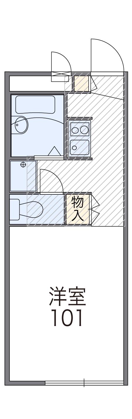 レオパレスファザーンB(1K/1階)の間取り写真