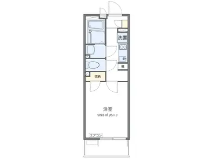 レオネクストシャトーブランカ(1K/2階)の間取り写真