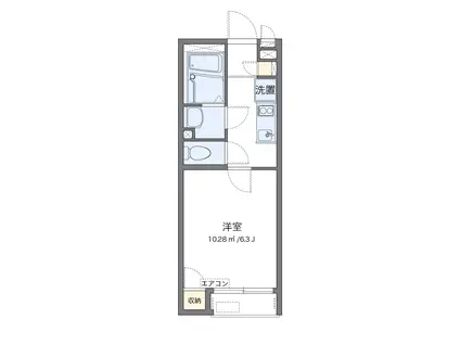 レオネクストPROSPER(1K/2階)の間取り写真