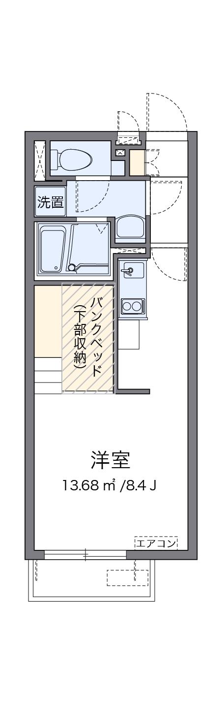 レオネクストプランタン(ワンルーム/2階)の間取り写真