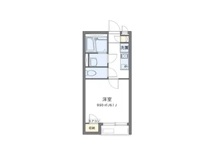 レオネクストシャトル杉田Ⅵ(1K/1階)の間取り写真
