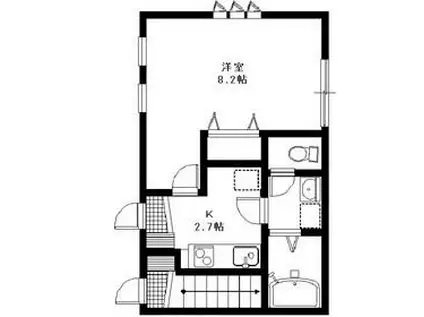 ウイステリアI(1K/1階)の間取り写真