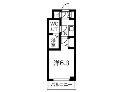 スパシエヒルズ横浜妙蓮寺(1K/4階)の間取り写真