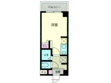 エトワール海老名(ワンルーム/2階)の間取り写真