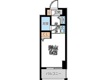 ユーコート新丸子(ワンルーム/5階)の間取り写真