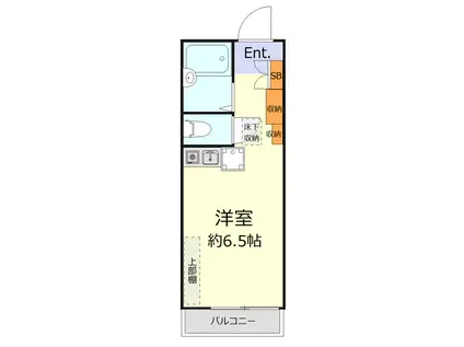 リリカル戸塚(ワンルーム/1階)の間取り写真