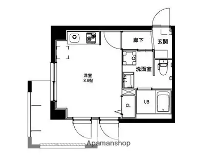 VER FLAT(ワンルーム/1階)の間取り写真