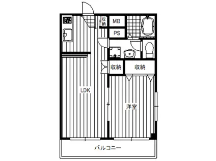 アーバンST(1LDK/3階)の間取り写真