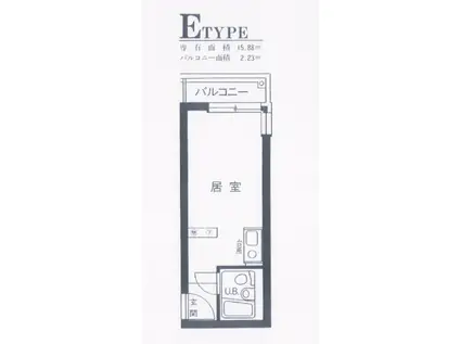 スカイコート池上(ワンルーム/2階)の間取り写真