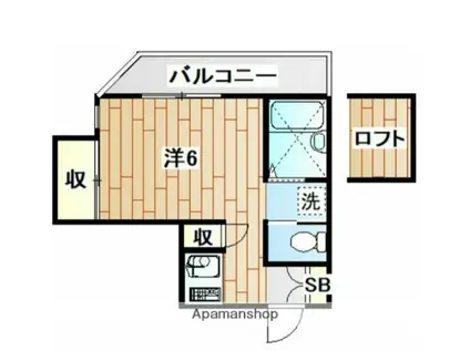 アメニティ清水ヶ丘(1K/1階)の間取り写真