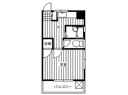 ビレッジ狭山1(1K/2階)の間取り写真