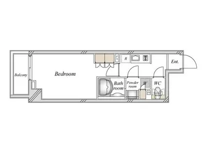 リテラス馬込(1K/2階)の間取り写真