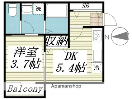 LE GRAND横浜南(1DK/1階)の間取り写真