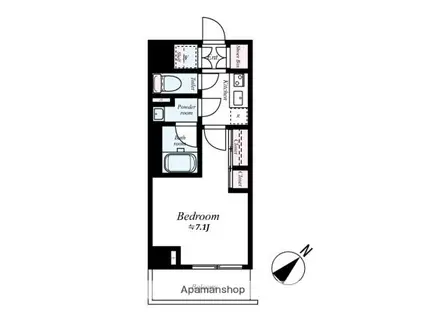 DIPS南六郷Ⅱ(1K/3階)の間取り写真