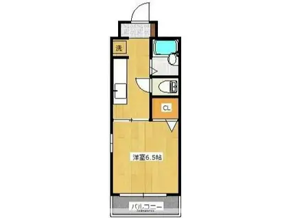 アルファコート鵠沼(1K/2階)の間取り写真