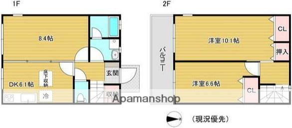 東海岸ハウス(3DK)の間取り写真