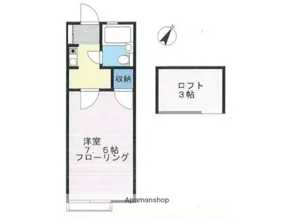 ヴィラサンライズ(1K/1階)の間取り写真