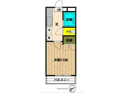 ラ メール(1K/2階)の間取り写真