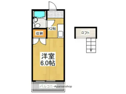 ドリームハウス鶴川(1K/1階)の間取り写真