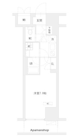 TLRレジデンス町田(1K/3階)の間取り写真