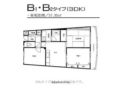 フェアネスハイム(3DK/3階)の間取り写真