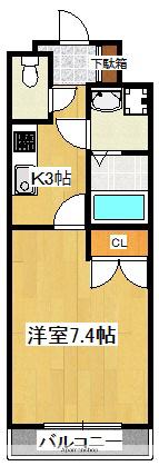 神興アルファービル(1K/7階)の間取り写真