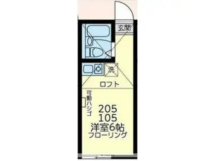 ユナイト六浦フォンダンショコラ(ワンルーム/1階)の間取り写真