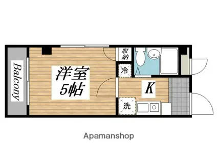 ヒルズガーデン東雪谷(1K/2階)の間取り写真