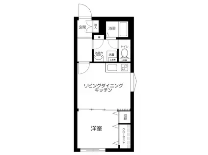 フェリデンシア御嶽山(1DK/1階)の間取り写真