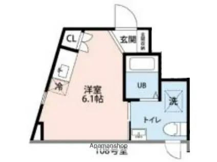 フェリオ小田急相模原(ワンルーム/1階)の間取り写真