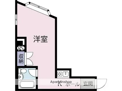 クロノス橋本(ワンルーム/1階)の間取り写真