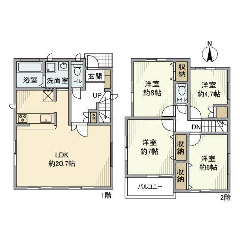 横浜市ブルーライン 岸根公園駅 徒歩8分 2階建 築5年(4LDK)の間取り写真