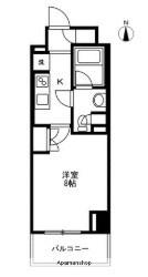 SOLASIARESIDENCE武蔵小杉(1K/3階)の間取り写真