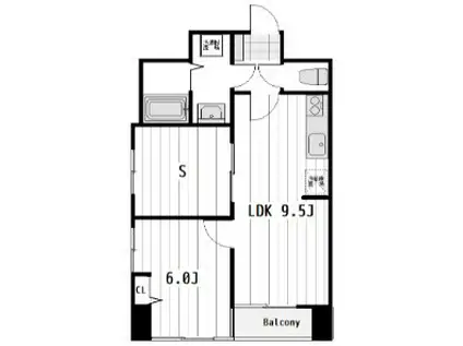 モンシャトー鶴見成和(1SLDK/2階)の間取り写真