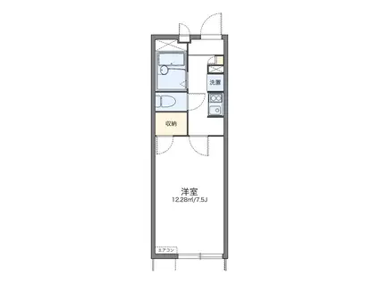 レオパレスすぷりんぐ(1K/1階)の間取り写真