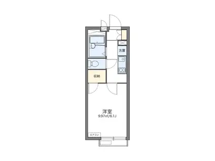 レオパレスジードルンク(1K/2階)の間取り写真