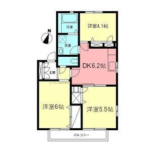 プレミールA(3DK/2階)の間取り写真