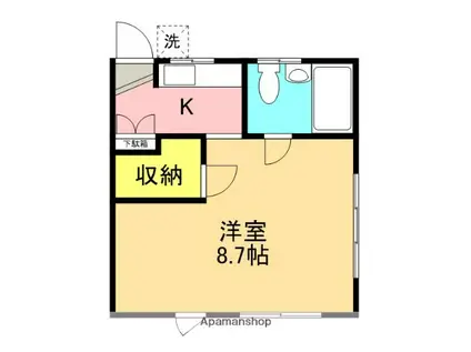 MKコーポ(1K/1階)の間取り写真