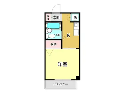 エステート浦賀(1K/2階)の間取り写真