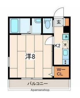 VILLAGE磯子Ⅰ(1K/2階)の間取り写真