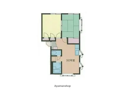 ブルーグレイス能見台(2DK/3階)の間取り写真