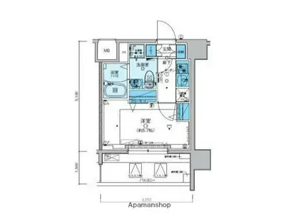 リヴシティ横濱新川町弐番館(1K/10階)の間取り写真