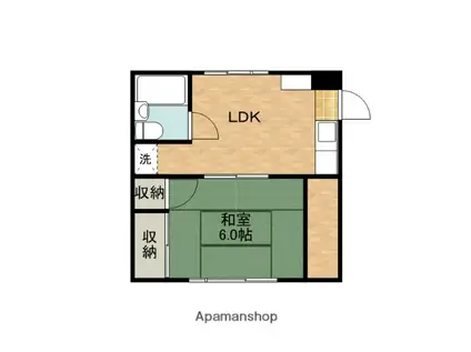 ハイムオオヤマ(1LDK/1階)の間取り写真