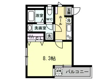 トゥルーメゾン湘南茅ヶ崎(1K/3階)の間取り写真