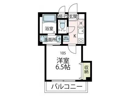 CHERRY HOUSE 3(1K/1階)の間取り写真