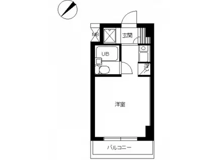 シティマンションオリエント伊勢佐木町(ワンルーム/8階)の間取り写真