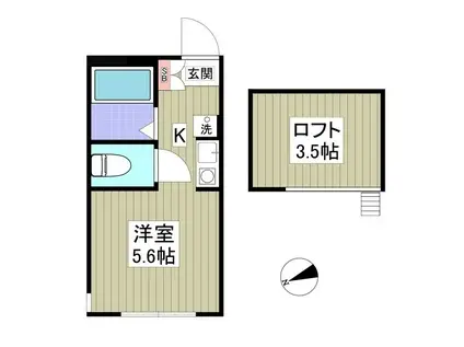 G・Aヒルズ金沢文庫(ワンルーム/1階)の間取り写真