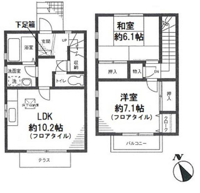アイリス壱番館(2LDK)の間取り写真
