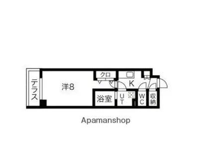 ルネサンスコート蒲田リバーテラス(1K/1階)の間取り写真